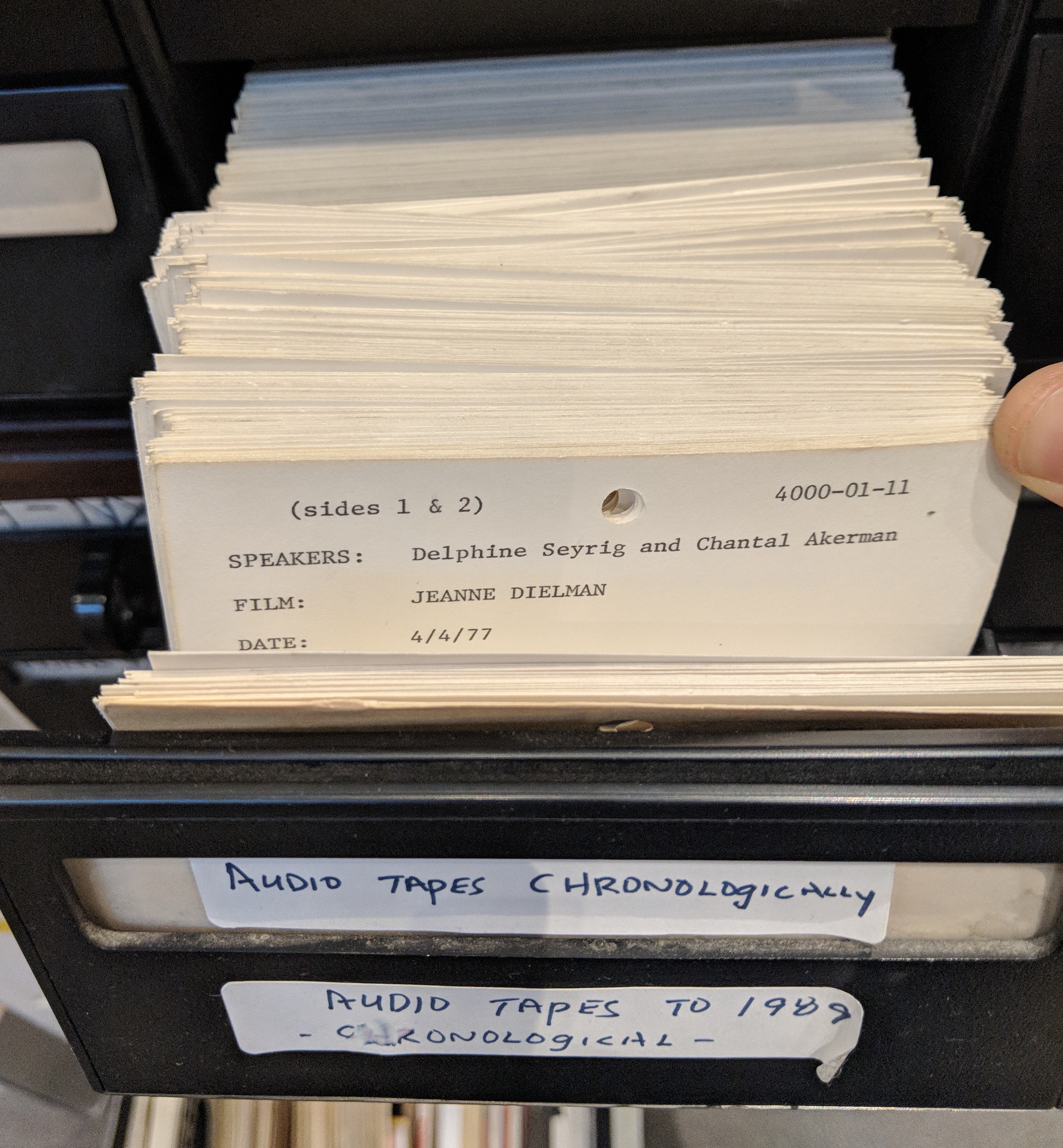 audio collection card catalog