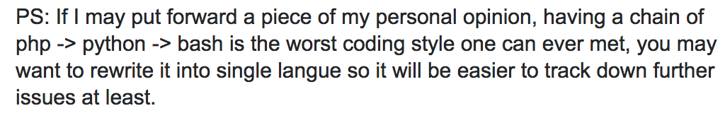 a coding opinion