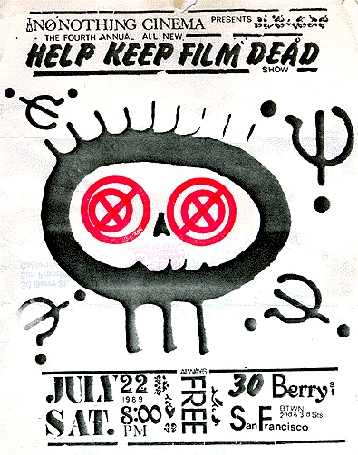flyer for a 1989 no nothing cinema event
